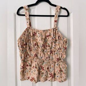 Universal Thread | Floral Print Peplum Tank Top